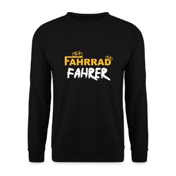 Fahrradfahrer - Unisex Pullover - Schwarz - Vorne - Alina (178cm) & Michal (187cm)