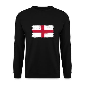 England Flag Vintage Used Look Home UK GB - Unisex Sweatshirt - black - Front - Alina (178cm) & Michal (187cm)