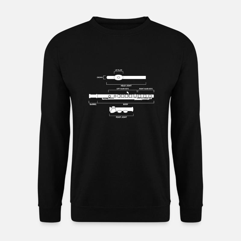 Flûte transversale Description Structure - Sweat-shirt Unisexe - noir