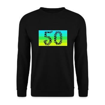 50 - Unisex Pullover - Schwarz - Vorne - Alina (178cm) & Michal (187cm)