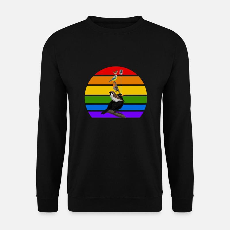 Singvögel Vogel Regenbogen Vielfalt Gartenvogel - Unisex Pullover - Schwarz