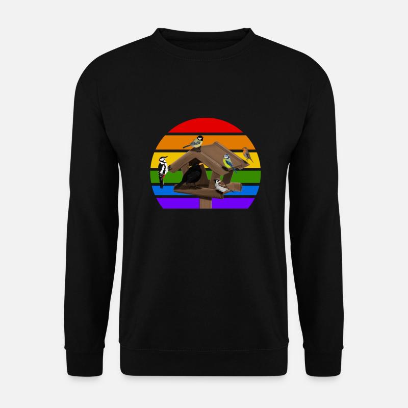 Vogelhaus Vogel Regenbogen Vielfalt Singvogel - Unisex Pullover - Schwarz