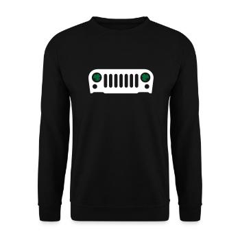 Jeep Irish Shirt - Unisex Pullover - Schwarz - Vorne - Alina (178cm) & Michal (187cm)