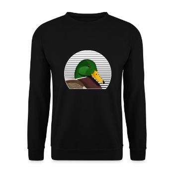 Mallard Bird Bird Lover Birdwatcher - Unisex Sweatshirt - black - Front - Alina (178cm) & Michal (187cm)