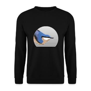 Nuthatch bird bird lover bird watcher - Unisex Sweatshirt - black - Front - Alina (178cm) & Michal (187cm)
