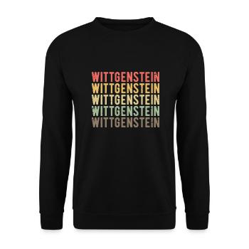 Ludwig Wittgenstein Logik Sprache Philosophie - Unisex Pullover - Schwarz - Vorne - Alina (178cm) & Michal (187cm)