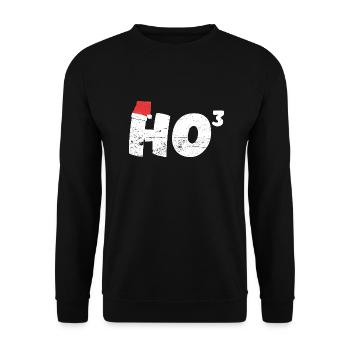 Ho 3 Professeur de mathématiques de Noël Santa HO HO HO - Sweat-shirt Unisexe - noir - Devant - Alina (178cm) & Michal (187cm)