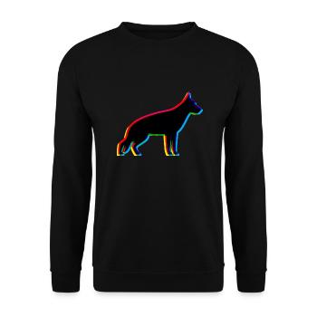 CMYK German Shepherd - Unisex Sweatshirt - black - Front - Alina (178cm) & Michal (187cm)