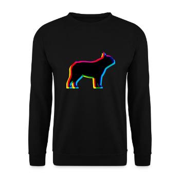 CMYK French Bulldog - Unisex Sweatshirt - black - Front - Alina (178cm) & Michal (187cm)