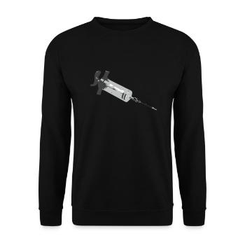 Spritze - Unisex Pullover - Schwarz - Vorne - Alina (178cm) & Michal (187cm)