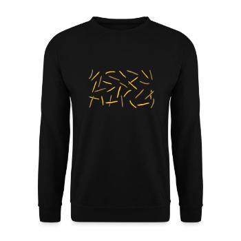 Motif de pluie Français frites - Sweat-shirt Unisexe - noir - Devant - Alina (178cm) & Michal (187cm)