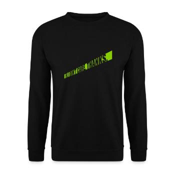 Hi I don't care - Unisex Sweatshirt - black - Front - Alina (178cm) & Michal (187cm)