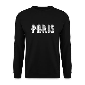 Paris - Unisex Pullover - Schwarz - Vorne - Alina (178cm) & Michal (187cm)