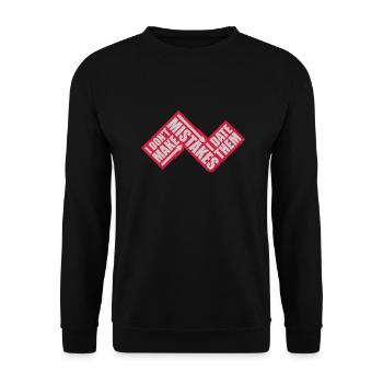 Date Mistakes Quote Logo - Unisex Sweatshirt - black - Front - Alina (178cm) & Michal (187cm)