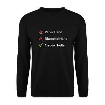 Crypto checklist - Unisex Sweatshirt - black - Front - Alina (178cm) & Michal (187cm)