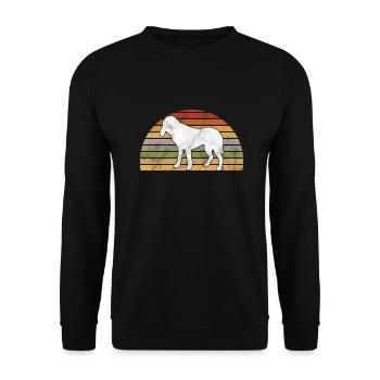 Bluetick Coonhound Gift Funny Saying - Unisex Sweatshirt - black - Front - Alina (178cm) & Michal (187cm)