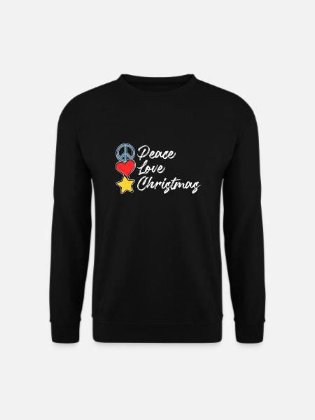 peace love christmas - Unisex Sweatshirt - black