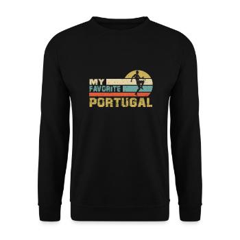 Portugal Soccer Football 2022 WM - Sweat-shirt Unisexe - noir - Devant - Alina (178cm) & Michal (187cm)