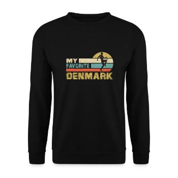 Denmark Soccer Football 2022 WM - Sweat-shirt Unisexe - noir - Devant - Alina (178cm) & Michal (187cm)