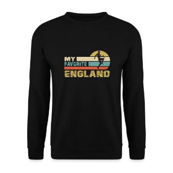 England Soccer Football 2022 WM World Cup - Sweat-shirt Unisexe - noir - Devant - Alina (178cm) & Michal (187cm)