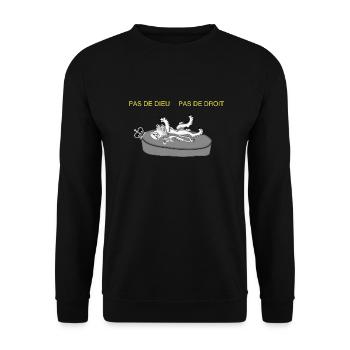 British Anti-Monarchy design - Unisex Sweatshirt - black - Front - Alina (178cm) & Michal (187cm)