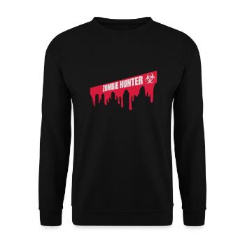 zombie hunter Halloween Quote - Unisex Sweatshirt - black - Front - Alina (178cm) & Michal (187cm)