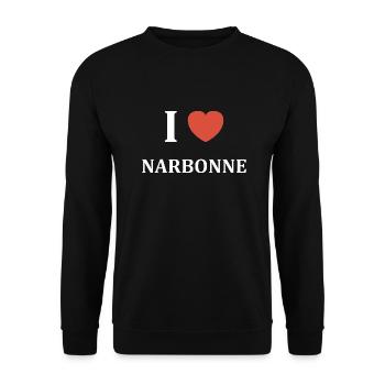 i love Narbonne - Sweat-shirt Unisexe - noir - Devant - Alina (178cm) & Michal (187cm)