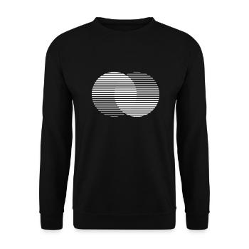 Two Circles / weiß - Unisex Pullover - Schwarz - Vorne - Alina (178cm) & Michal (187cm)