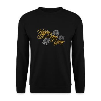 happy new year quote - Unisex Sweatshirt - black - Front - Alina (178cm) & Michal (187cm)