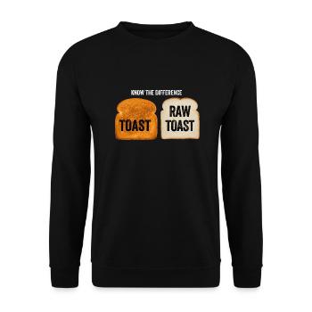 Know The Difference Toast Toast Breakfast lover - Unisex Sweatshirt - black - Front - Alina (178cm) & Michal (187cm)