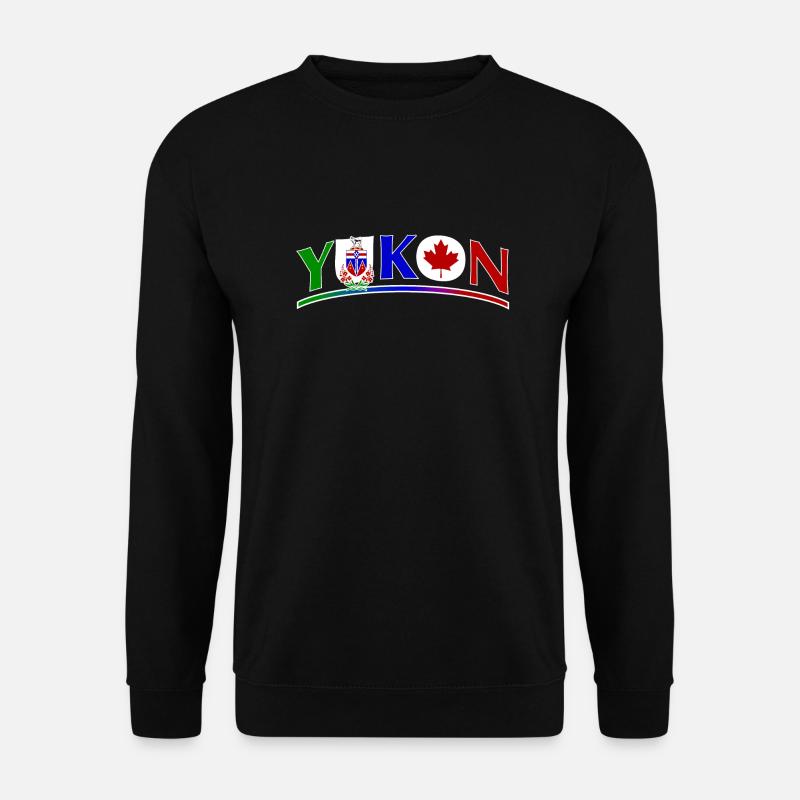 YUKON state with flag - Unisex Sweatshirt - black