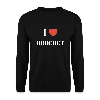 i love Brochet - Sweat-shirt Unisexe - noir - Devant - Alina (178cm) & Michal (187cm)