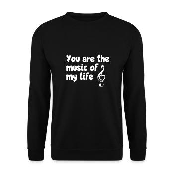 You are the music of my life - Declaration of Love - Unisex Sweatshirt - black - Front - Alina (178cm) & Michal (187cm)