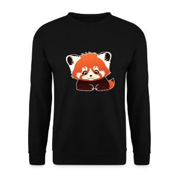 Red Panda (Catbear) - Unisex Sweatshirt - black - Front - Alina (178cm) & Michal (187cm)