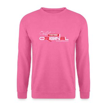 Original Black Design Streetwear Shirt Denim Style - Unisex Pullover - Pink - Vorne
