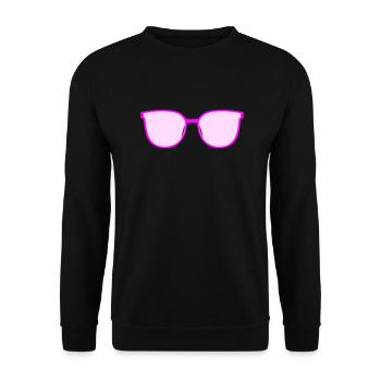Brille Cateye Sonnenbrille pink rosa & himmelblau - Unisex Pullover - Schwarz - Vorne - Alina (178cm) & Michal (187cm)