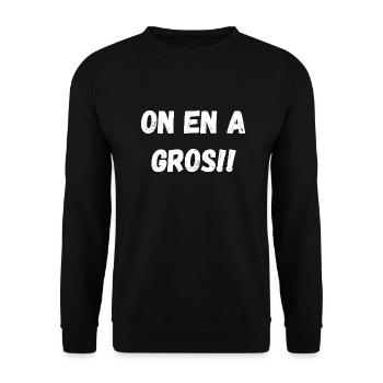 on en a gros - Sweat-shirt Unisexe - noir - Devant - Alina (178cm) & Michal (187cm)