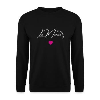 Bride's girlfriend - Unisex Sweatshirt - black - Front - Alina (178cm) & Michal (187cm)