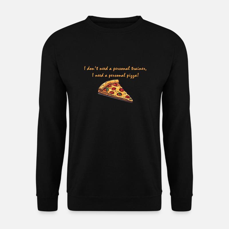 Pizza instead of a trainer - Unisex Sweatshirt - black