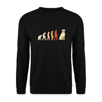 Evolution Labrador Retriever - Unisex Sweatshirt - black - Front - Alina (178cm) & Michal (187cm)