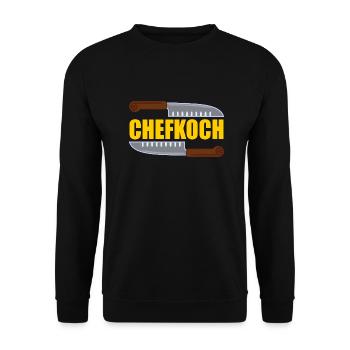 Chefkoch - Unisex Pullover - Schwarz - Vorne - Alina (178cm) & Michal (187cm)