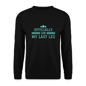Broken Leg Funny Recovery Crutches - Unisex Sweatshirt - black - Front - Alina (178cm) & Michal (187cm)