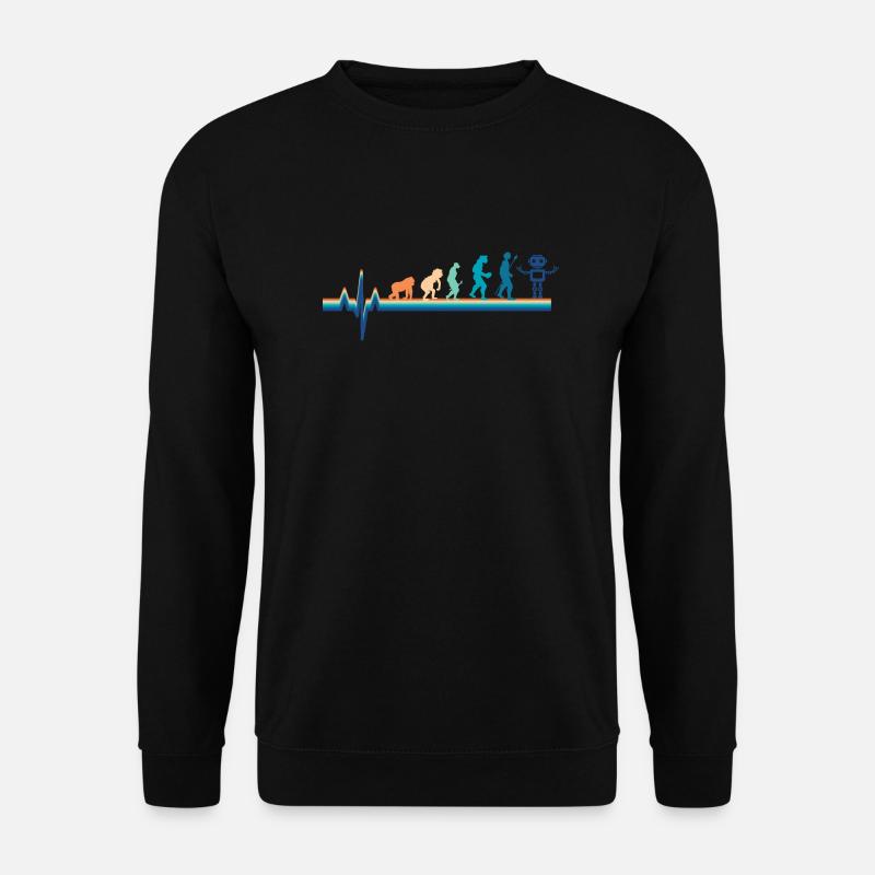Evolution Heartbeat Robot - Unisex Sweatshirt - black
