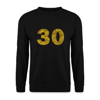 Geburtstag 30 Jahre - Unisex Pullover - Schwarz - Vorne - Alina (178cm) & Michal (187cm)