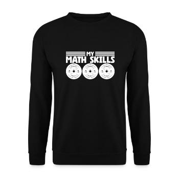 Plaques de poids d’haltérophile Bodybuilder Math - Sweat-shirt Unisexe - noir - Devant - Alina (178cm) & Michal (187cm)