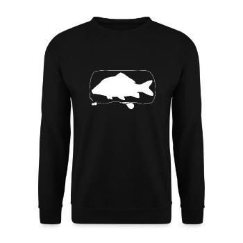 Karpfen - Unisex Pullover - Schwarz - Vorne - Alina (178cm) & Michal (187cm)