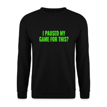 Gaming Cool Saying Gambler - Unisex Sweatshirt - black - Front - Alina (178cm) & Michal (187cm)