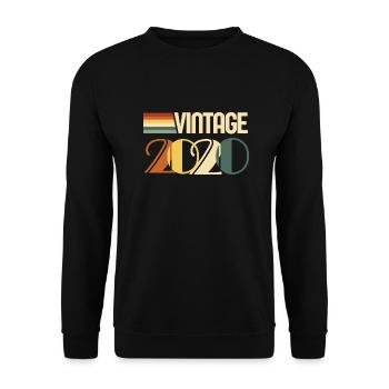 Jahrgang 2020 - 2020 Geburtstagsgeschenk - Unisex Pullover - Schwarz - Vorne - Alina (178cm) & Michal (187cm)