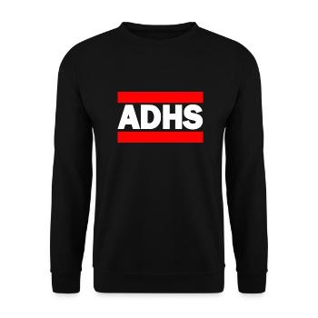 ADHS - Unisex Pullover - Schwarz - Vorne - Alina (178cm) & Michal (187cm)