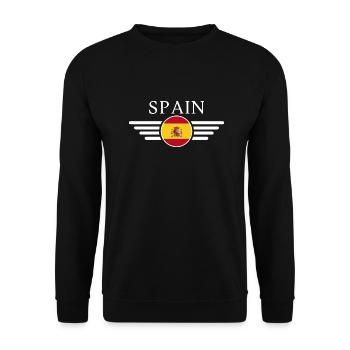 Ich liebe Spanien - Unisex Pullover - Schwarz - Vorne - Alina (178cm) & Michal (187cm)